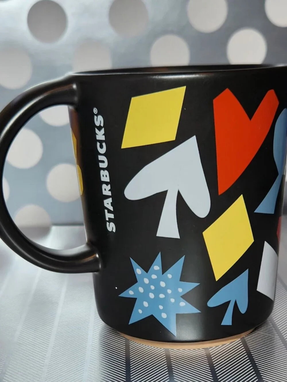 Starbucks Las Vegas 777 Triple 7 & Playing Cards Ceramic Black Coffee Mug 12oz